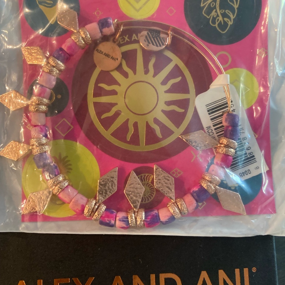 Alex and Ani Bracelet with Pink and Gold Accents